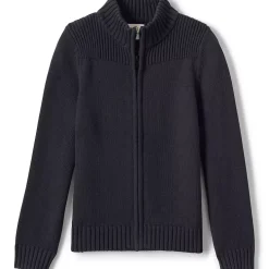 School Uniform Boys Cotton Modal Zip Front Cardigan Sweater