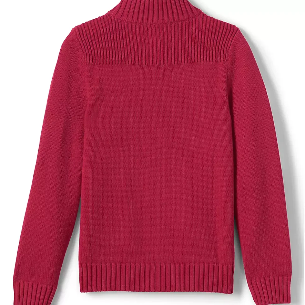 School Uniform Boys Cotton Modal Zip Front Cardigan Sweater