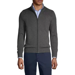 School Uniform Boys Cotton Modal Zip Front Cardigan Sweater