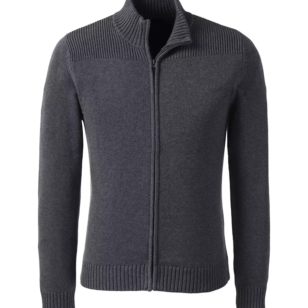 School Uniform Boys Cotton Modal Zip Front Cardigan Sweater