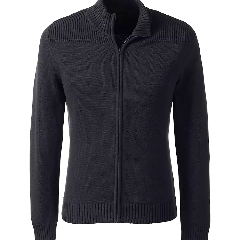 School Uniform Boys Cotton Modal Zip Front Cardigan Sweater