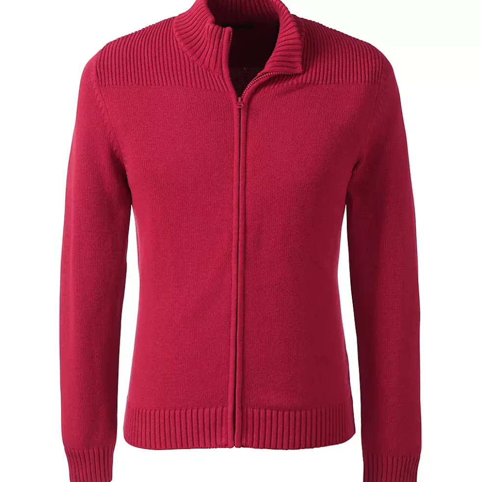 School Uniform Boys Cotton Modal Zip Front Cardigan Sweater