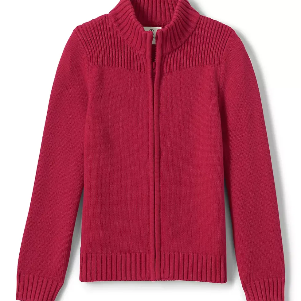 School Uniform Boys Cotton Modal Zip Front Cardigan Sweater