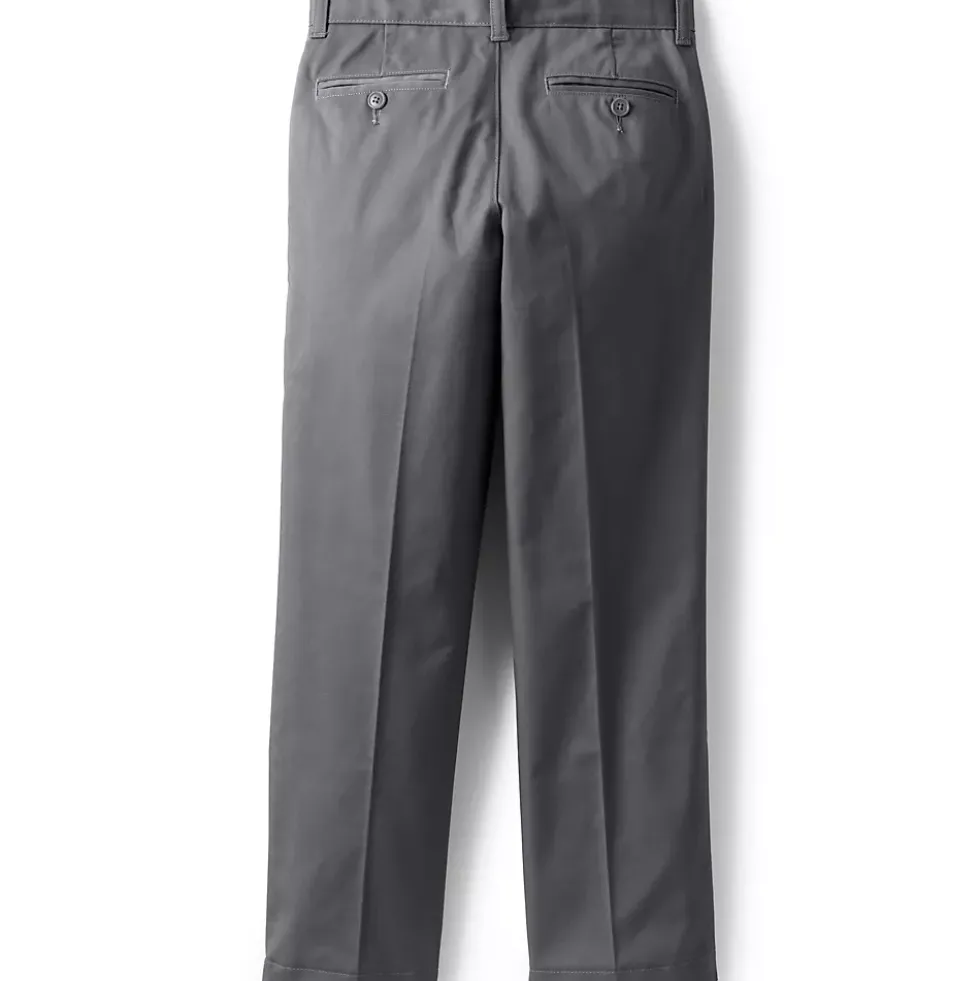 School Uniform Boys Iron Knee Blend Plain Front Chino Pants
