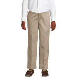 School Uniform Boys Iron Knee Blend Plain Front Chino Pants