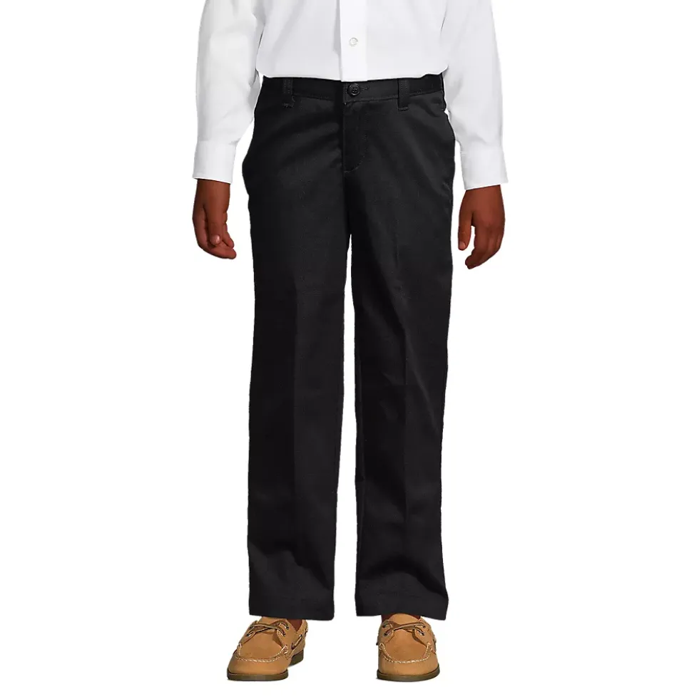 School Uniform Boys Iron Knee Blend Plain Front Chino Pants