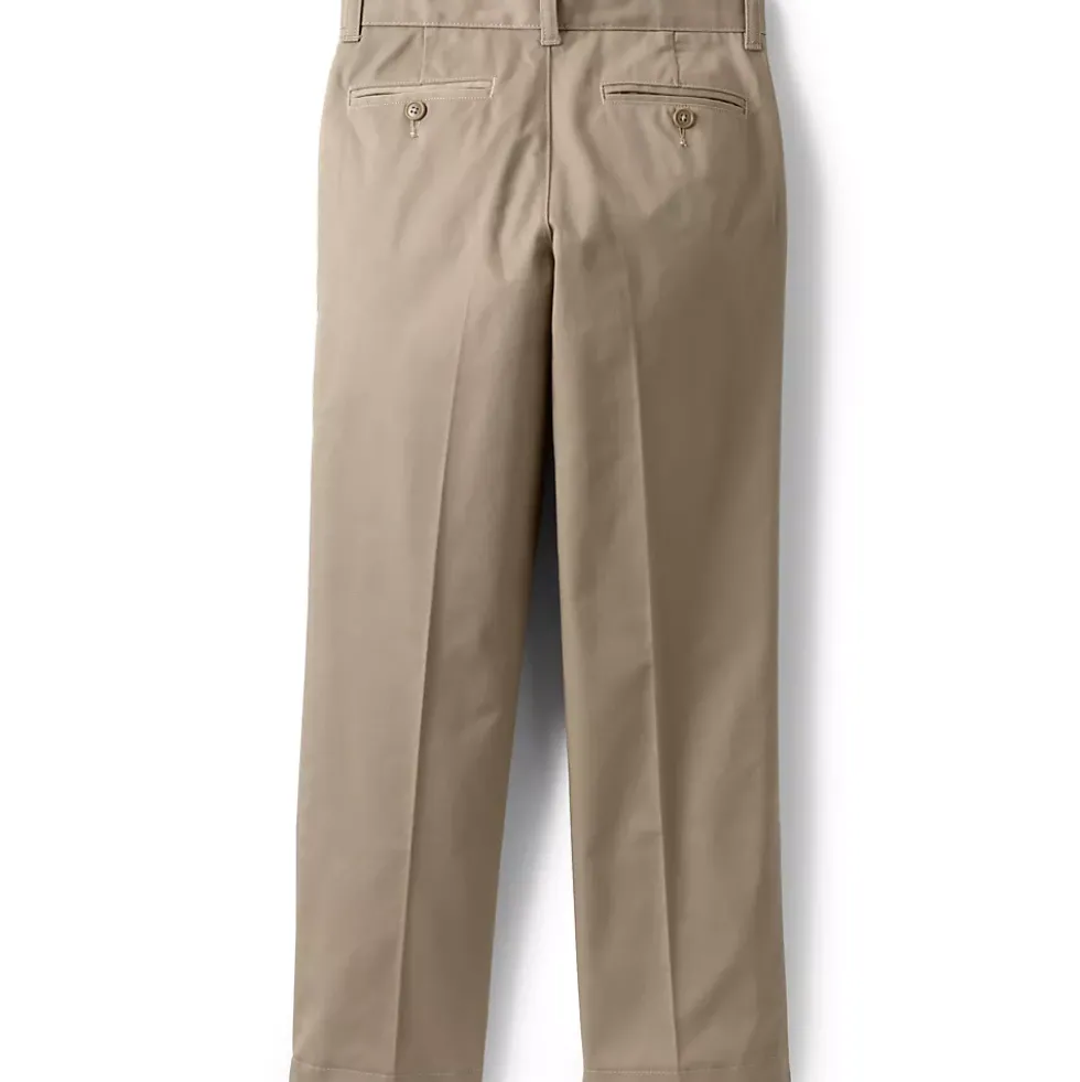 School Uniform Boys Iron Knee Blend Plain Front Chino Pants