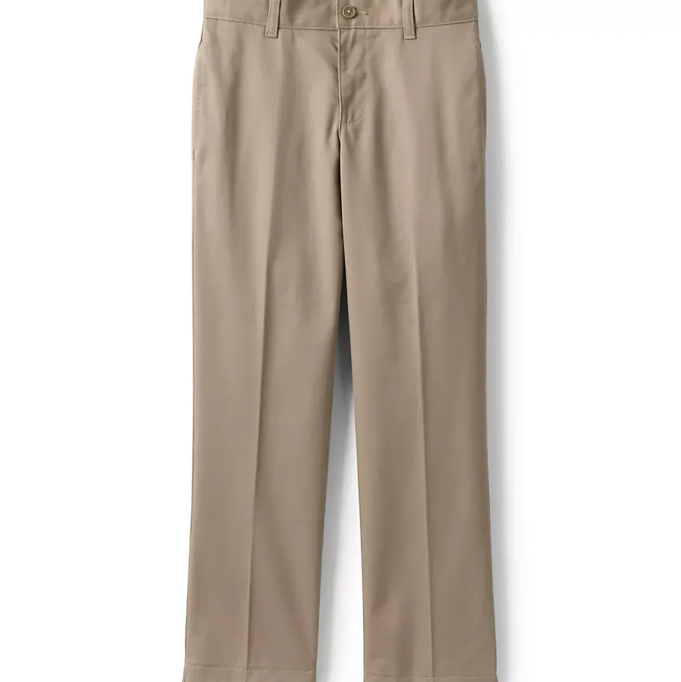 School Uniform Boys Iron Knee Blend Plain Front Chino Pants