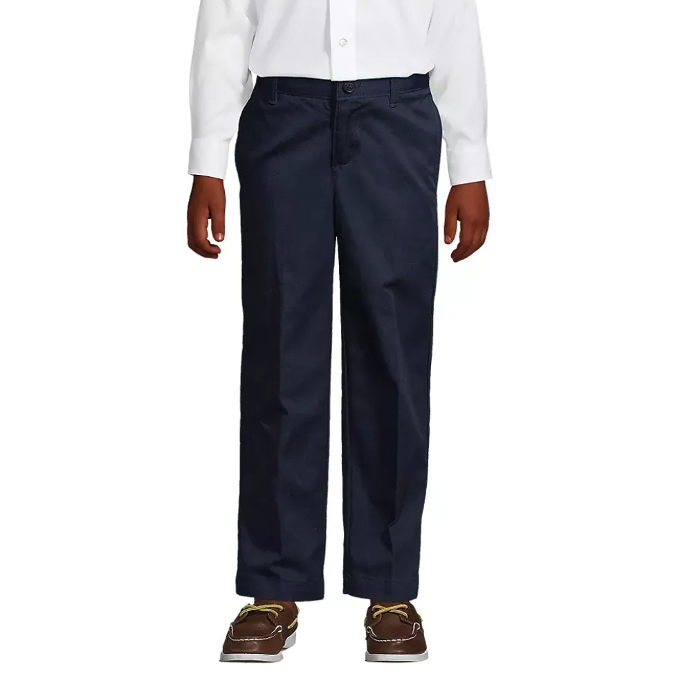 School Uniform Boys Iron Knee Blend Plain Front Chino Pants