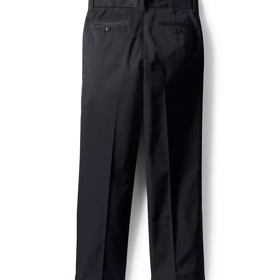 School Uniform Boys Iron Knee Blend Plain Front Chino Pants
