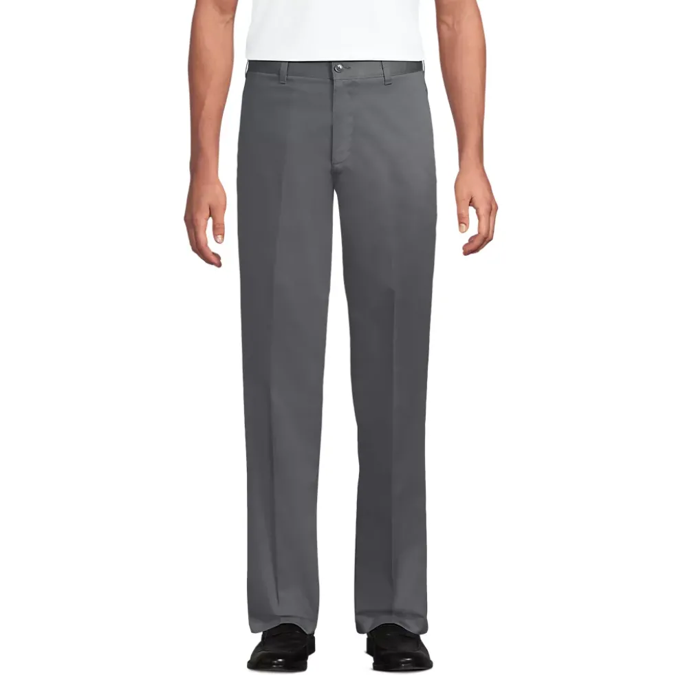 School Uniform Boys Iron Knee Blend Plain Front Chino Pants