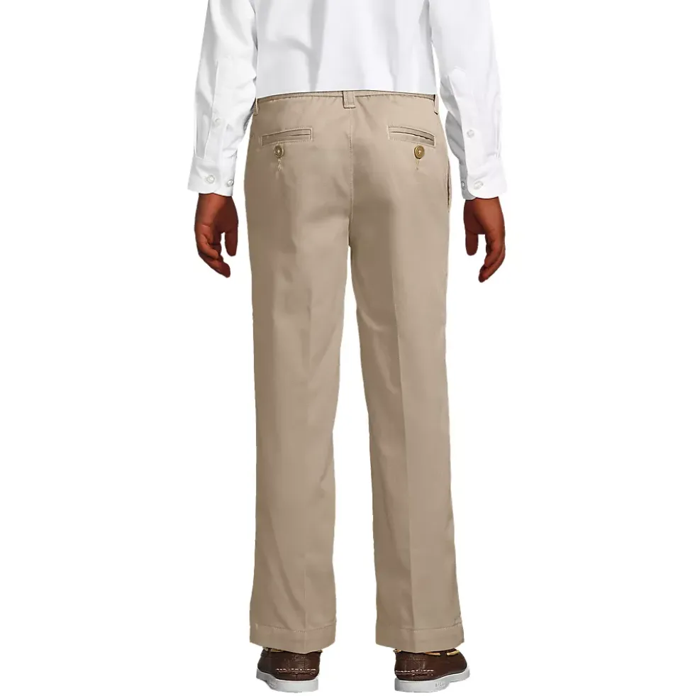 School Uniform Boys Iron Knee Blend Plain Front Chino Pants