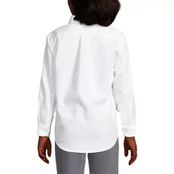 School Uniform Boys Long Sleeve Solid Oxford Dress Shirt