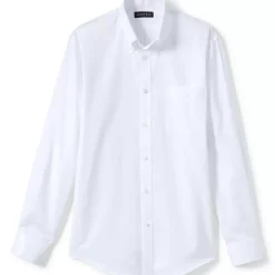 School Uniform Boys Long Sleeve No Iron Pinpoint Dress Shirt
