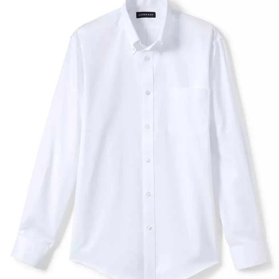School Uniform Boys Long Sleeve No Iron Pinpoint Dress Shirt