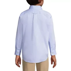 School Uniform Boys Long Sleeve No Iron Pinpoint Dress Shirt