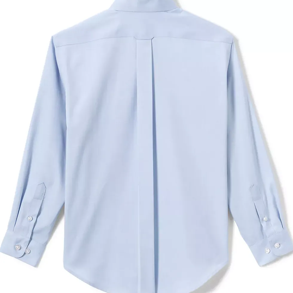 School Uniform Boys Long Sleeve No Iron Pinpoint Dress Shirt