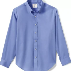 School Uniform Boys Long Sleeve No Iron Pinpoint Dress Shirt