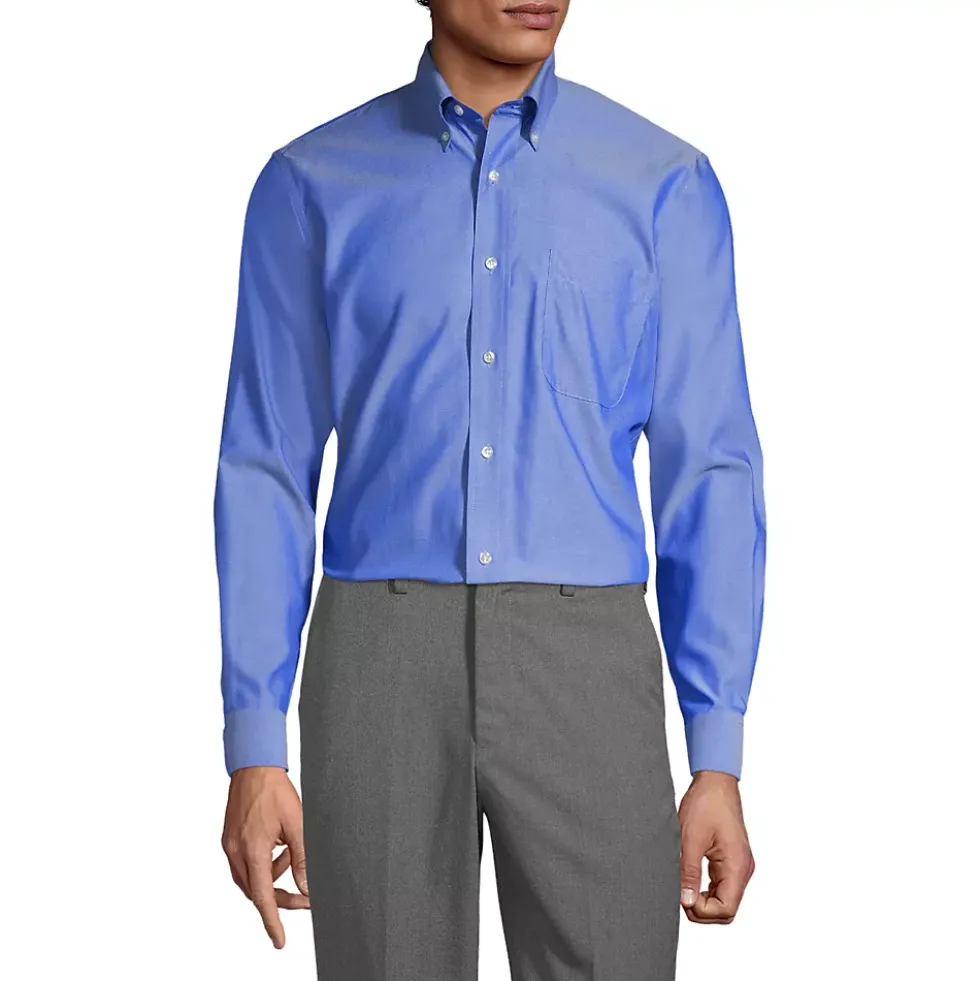 School Uniform Boys Long Sleeve No Iron Pinpoint Dress Shirt
