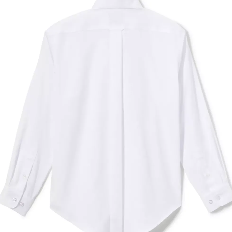 School Uniform Boys Long Sleeve No Iron Pinpoint Dress Shirt