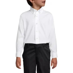 School Uniform Boys Long Sleeve No Iron Pinpoint Dress Shirt