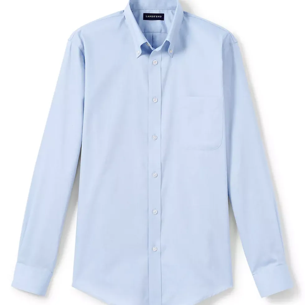 School Uniform Boys Long Sleeve No Iron Pinpoint Dress Shirt