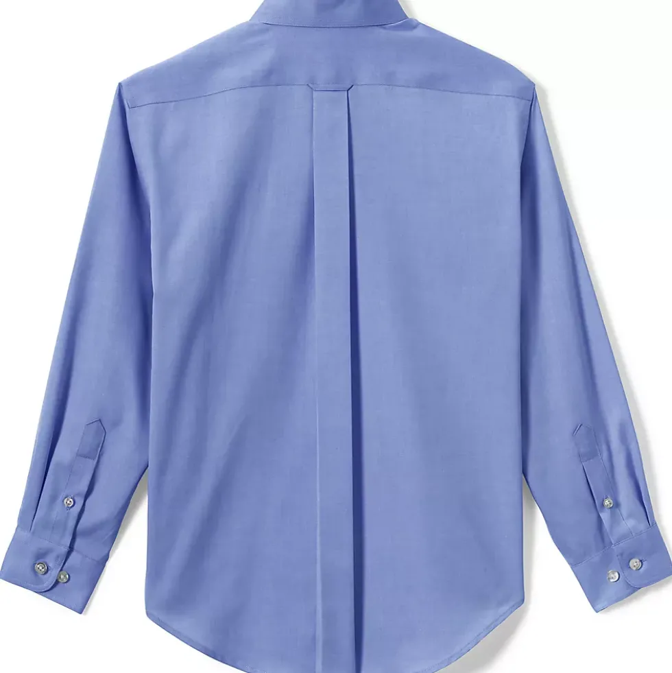 School Uniform Boys Long Sleeve No Iron Pinpoint Dress Shirt
