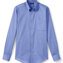School Uniform Boys Long Sleeve No Iron Pinpoint Dress Shirt