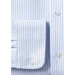 School Uniform Boys Long Sleeve Stripe Oxford Dress Shirt