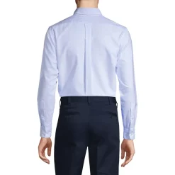 School Uniform Boys Long Sleeve Stripe Oxford Dress Shirt