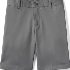 School Uniform Boys Plain Front Blend Chino Shorts