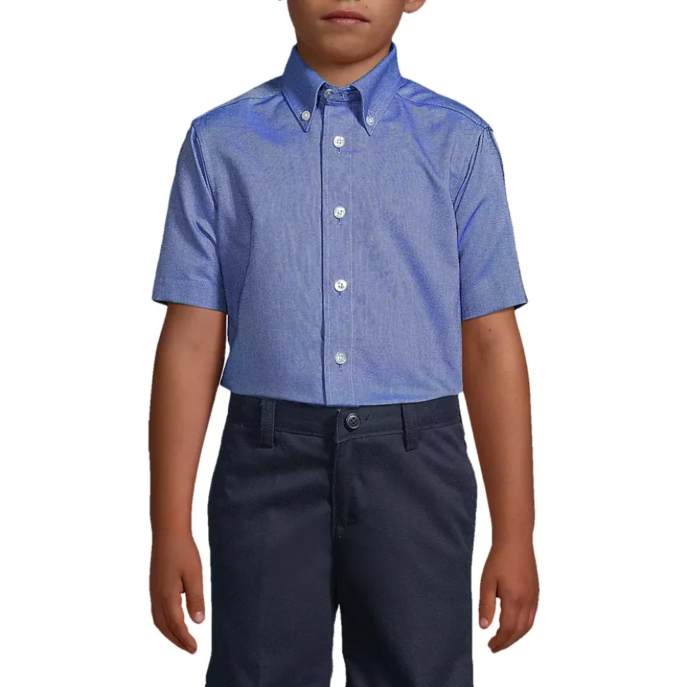 School Uniform Boys Short Sleeve Oxford Dress Shirt