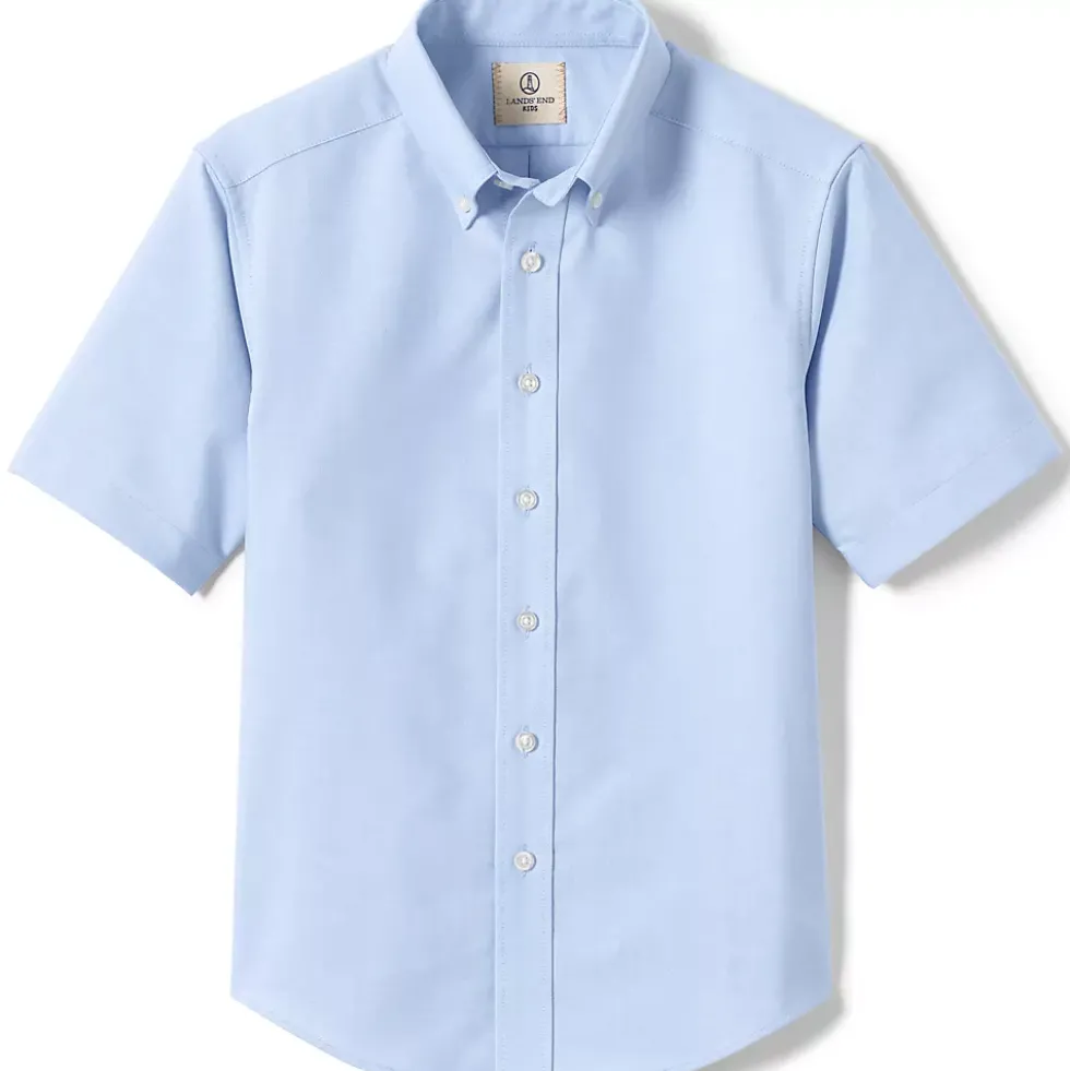 School Uniform Boys Short Sleeve Oxford Dress Shirt