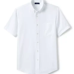 School Uniform Boys Short Sleeve No Iron Pinpoint Dress Shirt