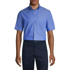 School Uniform Boys Short Sleeve No Iron Pinpoint Dress Shirt