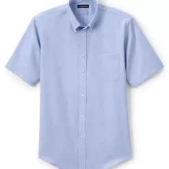 School Uniform Boys Short Sleeve No Iron Pinpoint Dress Shirt