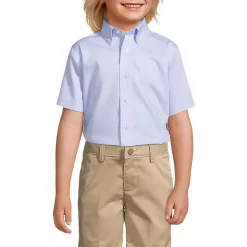 School Uniform Boys Short Sleeve No Iron Pinpoint Dress Shirt