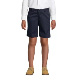 School Uniform Boys Slim Plain Front Wrinkle Resistant Chino Shorts