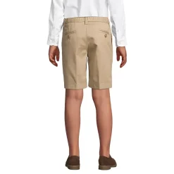 School Uniform Boys Slim Plain Front Wrinkle Resistant Chino Shorts