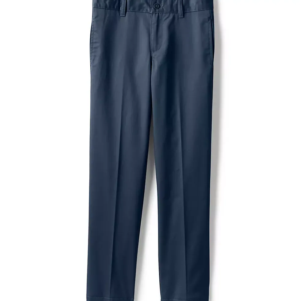 School Uniform Boys Tailored Fit Blend Iron Knee Plain Front Pants