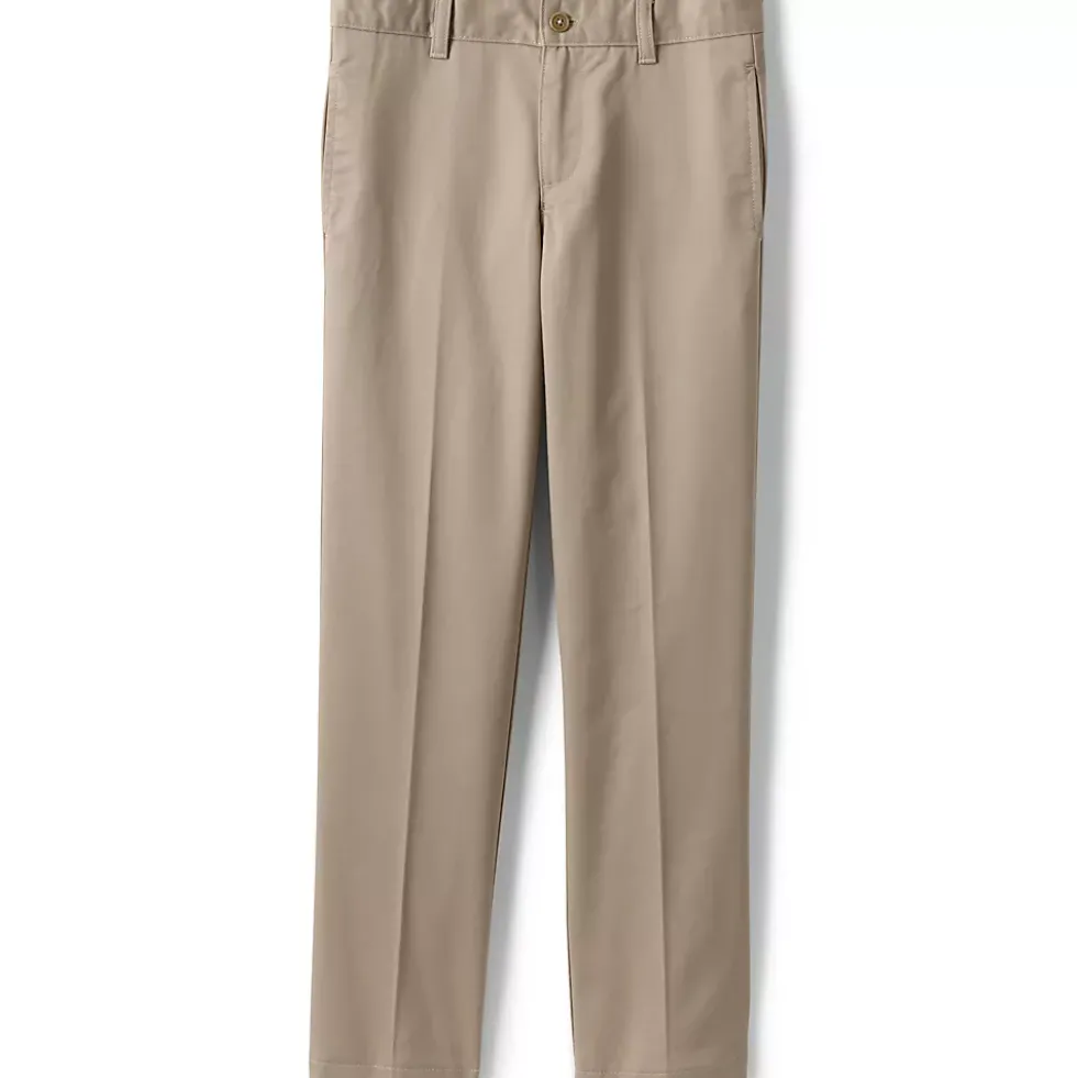 School Uniform Boys Tailored Fit Blend Iron Knee Plain Front Pants
