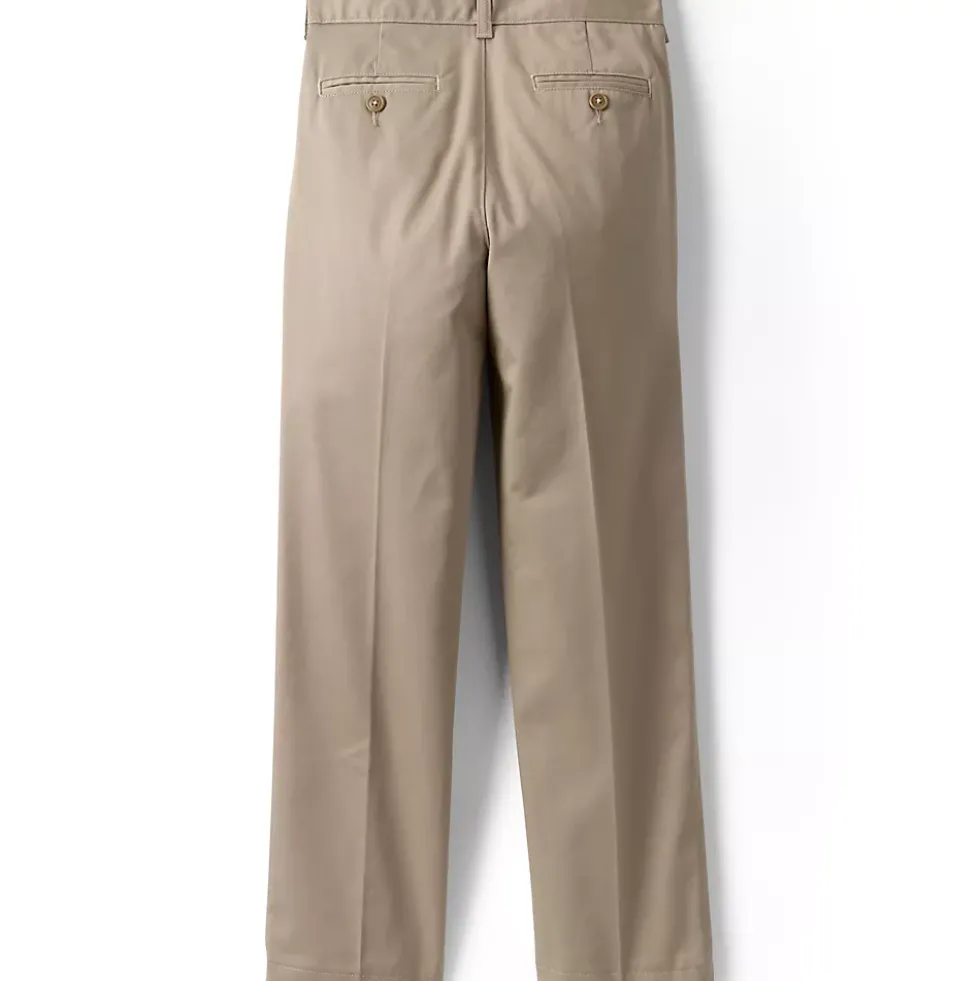 School Uniform Boys Tailored Fit Blend Iron Knee Plain Front Pants
