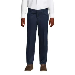 School Uniform Boys Tailored Fit Blend Iron Knee Plain Front Pants