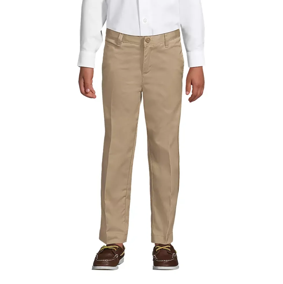 School Uniform Boys Tailored Fit Blend Iron Knee Plain Front Pants