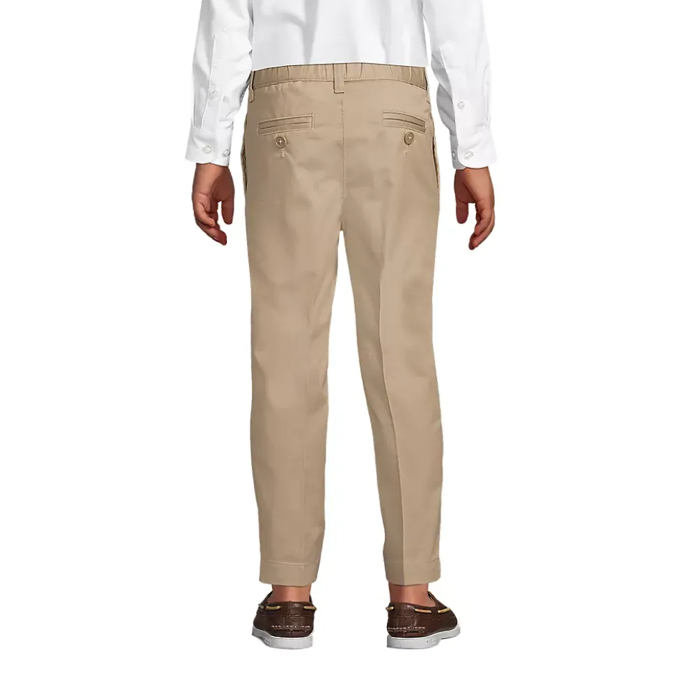 School Uniform Boys Tailored Fit Blend Iron Knee Plain Front Pants