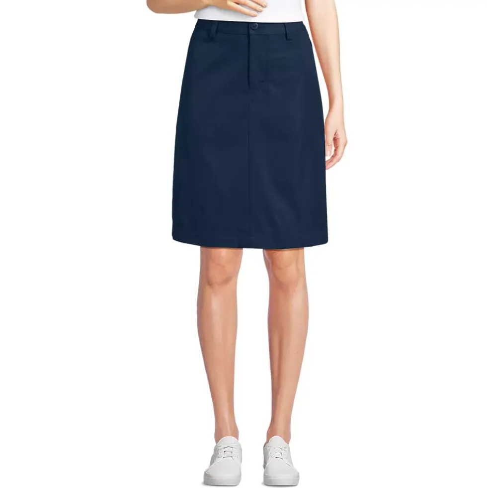 School Uniform Girls Active Performance Chino Skort Top of the Knee