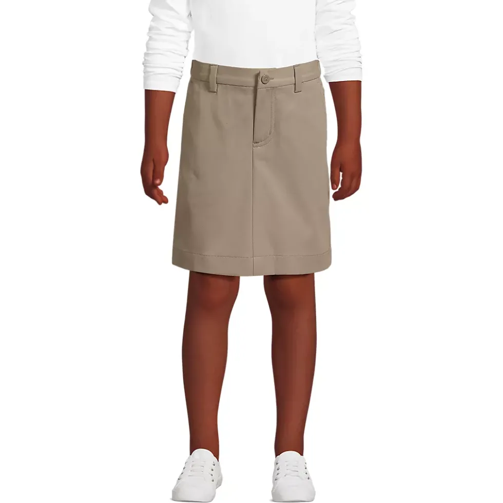 School Uniform Girls Active Performance Chino Skort Top of the Knee