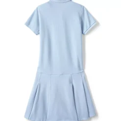 School Uniform Girls Adaptive Short Sleeve Mesh Polo Dress at the Knee