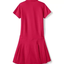 School Uniform Girls Adaptive Short Sleeve Mesh Polo Dress at the Knee
