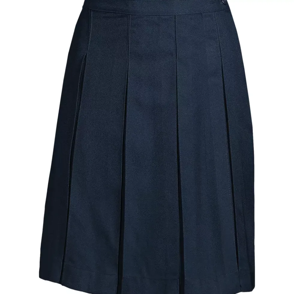 School Uniform Girls Box Pleat Skirt Top of Knee